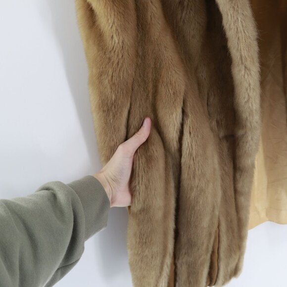 Tissavel Faux Fur Vest Coat Women XL Brown Old Money Holiday Retro Event Vintage - Picture 5 of 13